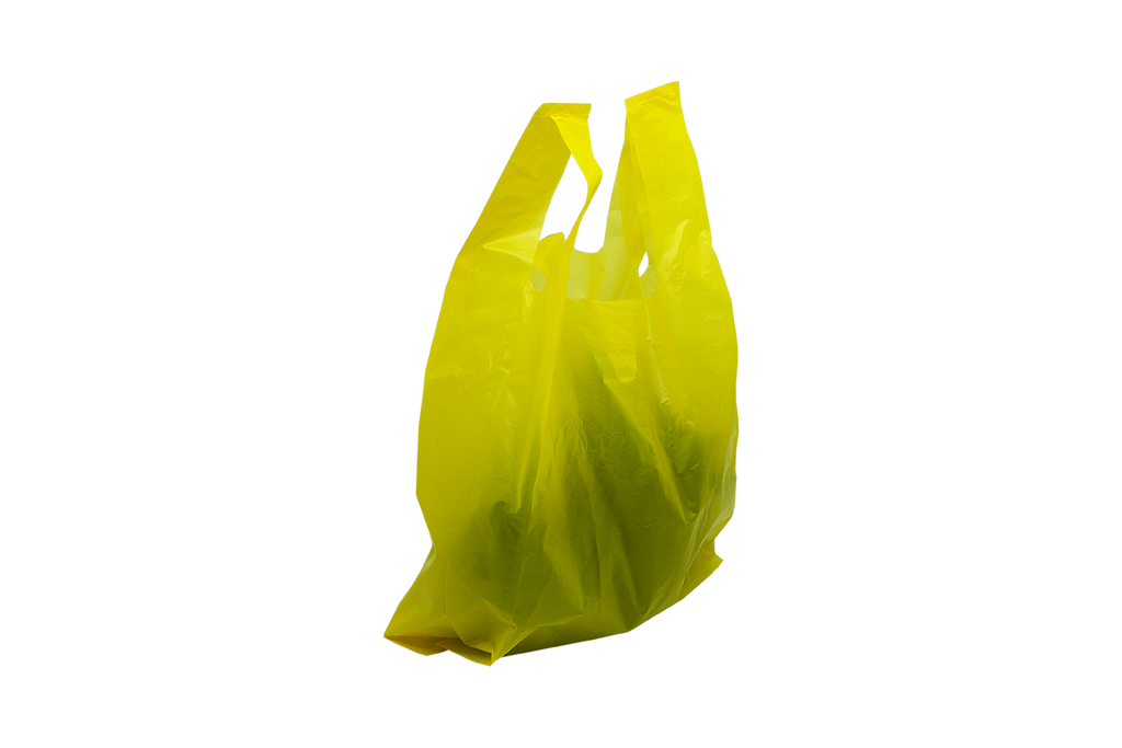 Unprinted Carrier Bags Yellow Small