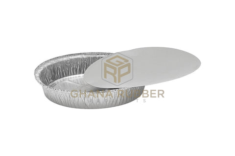 Image of Aluminium Foil Food Containers + Lids Round 31135