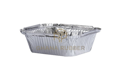 Image of Aluminium Foil Food Containers + Domed Plastic Lids 8342