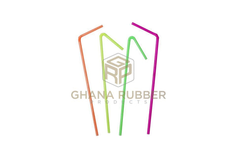 Image of Assorted Neon Plastic Straws 5mm