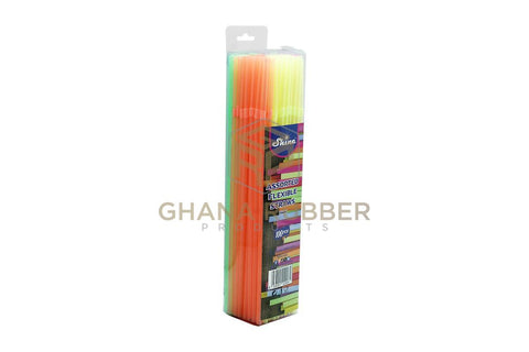 Image of Assorted Neon Plastic Straws 5mm