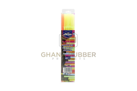 Image of Assorted Neon Plastic Straws 5mm