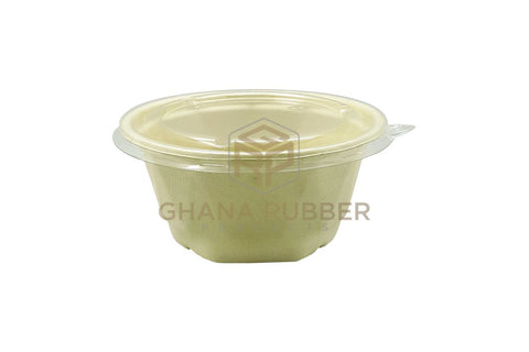 Image of Bagasse 850ml Diamond Bowls + Lids