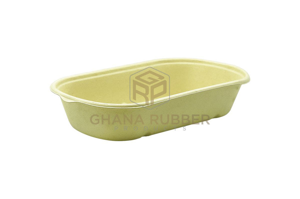 Bagasse 850ml Oval Bowls + Lids