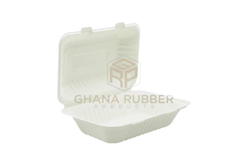 Bagasse Clamshell Boxes 9" x 9"