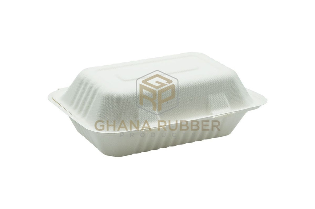 Bagasse Clamshell Boxes 9" x 9"