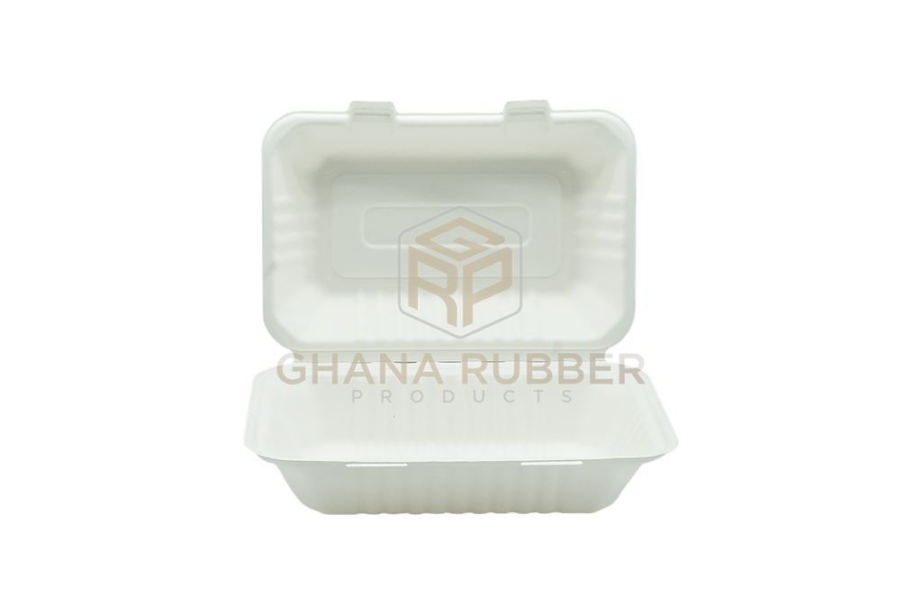 Bagasse Clamshell Boxes 9" x 9"