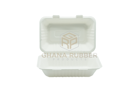 Image of Bagasse Clamshell Boxes 9" x 9"