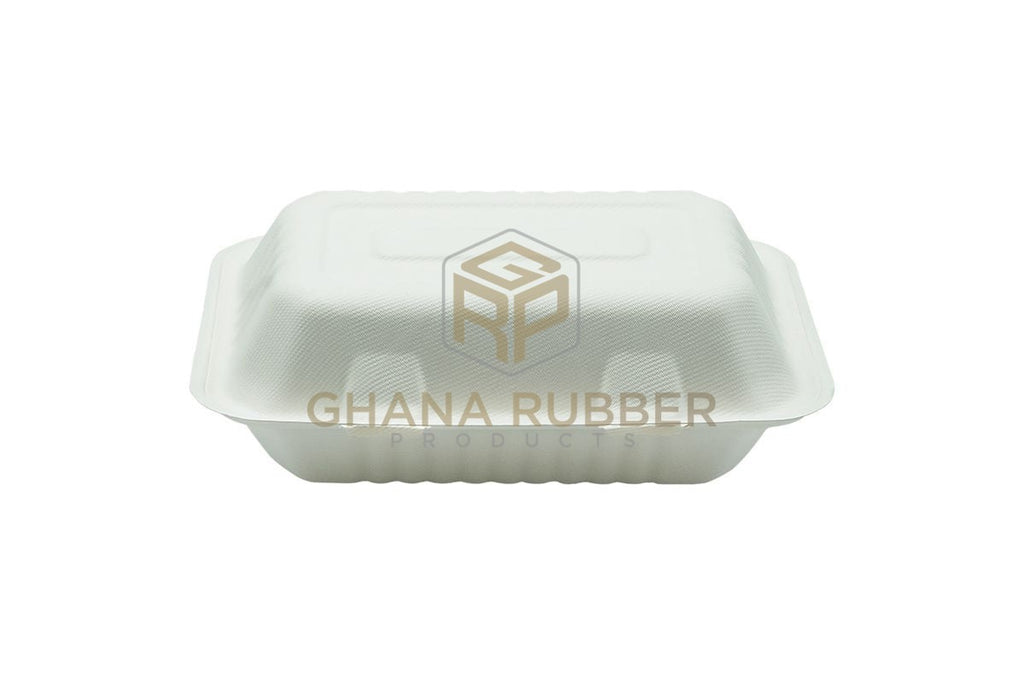 Bagasse Clamshell Boxes 9" x 9"
