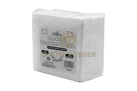 Image of Cocktail Table Napkins White Small