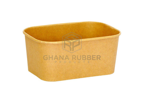 Image of Kraft Rect. Container 1000ml + Lids