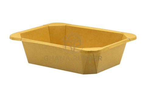 Image of Kraft Rectangular Food Pots 1500ml + Lids