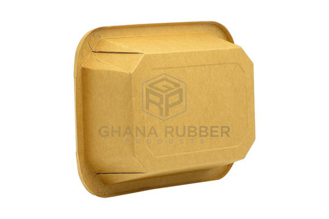 Image of Kraft Rectangular Food Pots 500ml + Lids