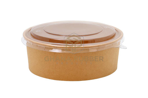 Image of Kraft Round Bowls With Lids 1500ml