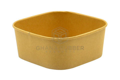 Image of Kraft Square Bowls 1200ml + Lids