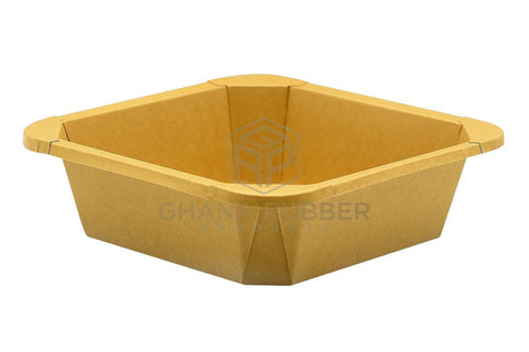 Image of Kraft Square Food Pots 1000ml + Lids