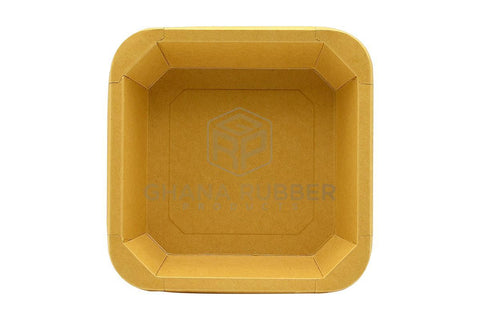 Image of Kraft Square Food Pots 1000ml + Lids