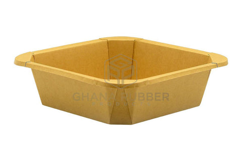 Image of Kraft Square Food Pots 1200ml + Lids