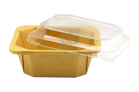 Image of Kraft Square Food Pots 750ml + Lids