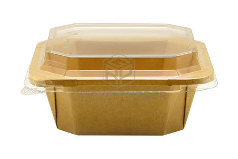 Image of Kraft Square Food Pots 750ml + Lids