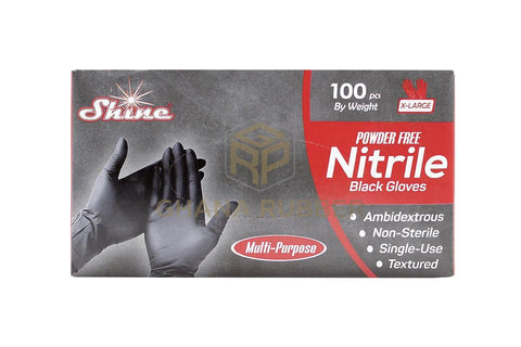 Image of Nitrile Gloves Black Extra Large - 2