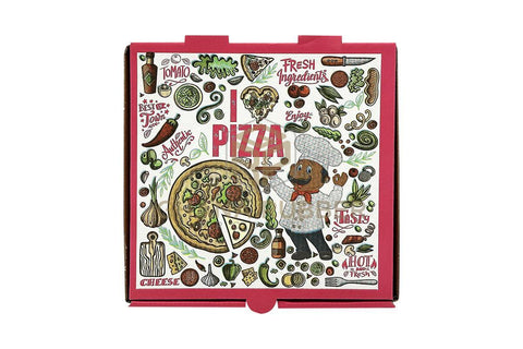 Image of Pizza Boxes 8" Pink (22cm)