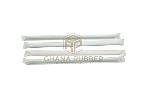 Image of Plastic Straws Wrapped Striped 6mm