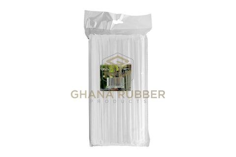 Image of Plastic Straws Wrapped Tranparent 6mm (100pcs)