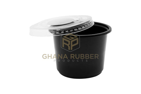 Image of Portion Salad Cups 120cc Black + Lids