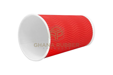 Image of Ripple Paper Cups 16oz Red (No Lids)