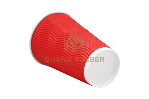 Image of Ripple Paper Cups 16oz Red (No Lids)