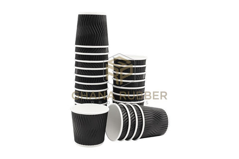 Image of Ripple Paper Cups 4oz Black