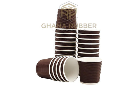 Image of Ripple Paper Cups 4oz Brown (No Lids)