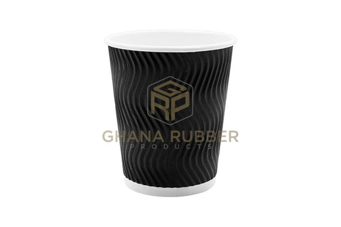 Image of Ripple Paper Cups 8oz Black