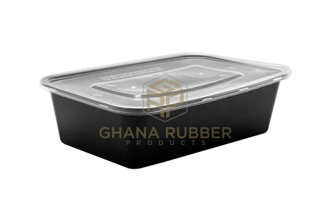 Image of Shine Microwavable Containers Rectanglular 1250cc Black