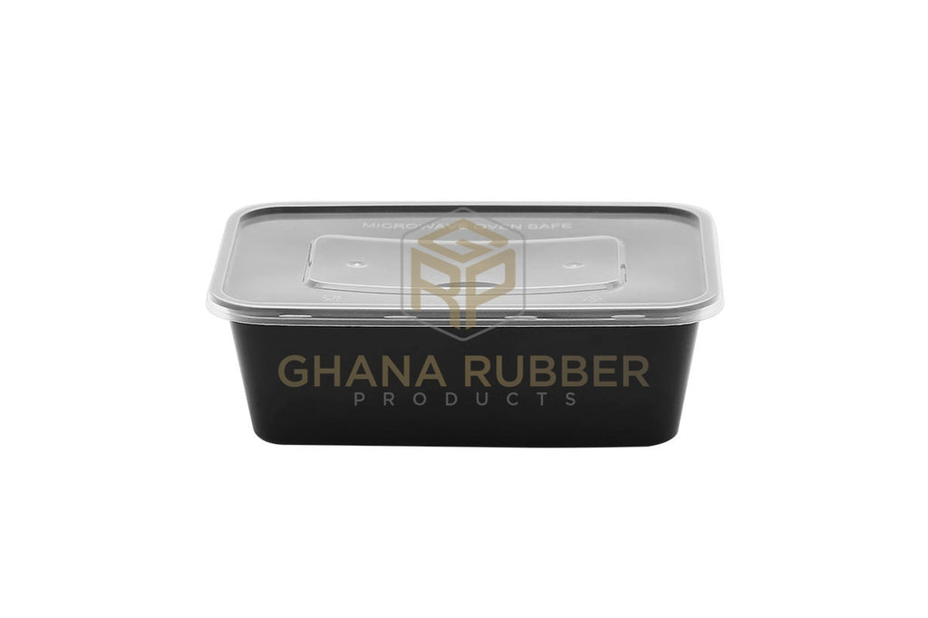 Shine Microwavable Containers Rectanglular 750cc Black