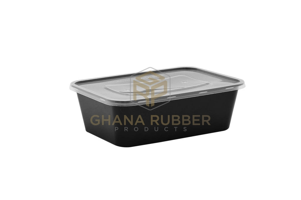 Shine Microwavable Containers Rectanglular 750cc Black