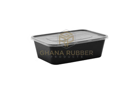 Shine Microwavable Containers Rectanglular 750cc Black