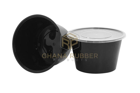 Image of Shine Microwavable Containers Round 1000cc Black