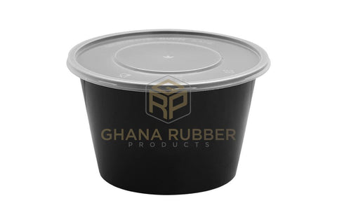 Image of Shine Microwavable Containers Round 1000cc Black