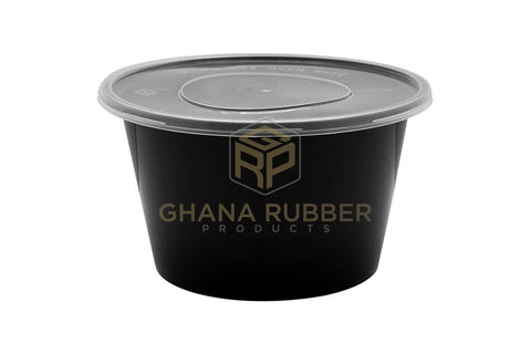 Image of Shine Microwavable Containers Round 1500cc Black