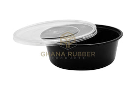 Shine Microwavable Containers Round 625cc Black