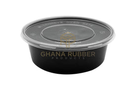 Shine Microwavable Containers Round 625cc Black
