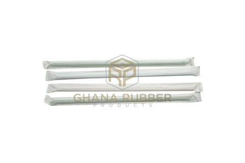 Image of Wrapped Plastic Smoothie Straws Striped 8mm