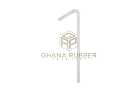 Image of Wrapped Plastic Smoothie Straws Transparent 8mm