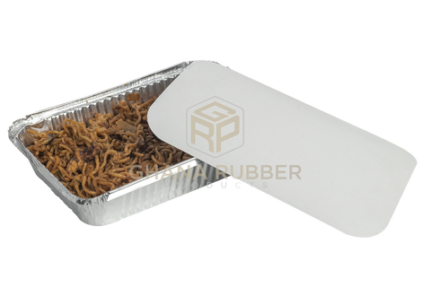 Image of Aluminium Foil Food Containers + Lids Large 83185