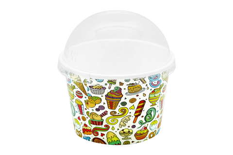 Image of Ice Cream Cups + Lids 12oz