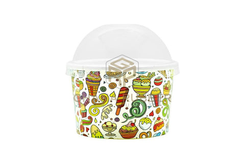 Image of Ice Cream Cups 4oz + Lids