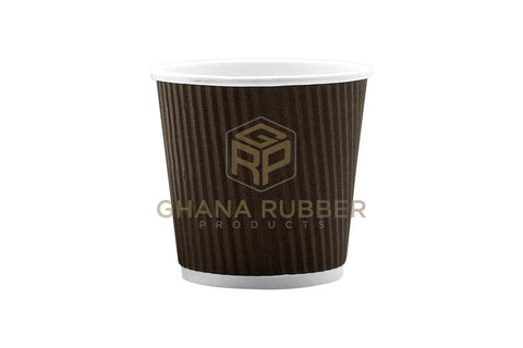 Image of Ripple Paper Cups + Lids 8oz Brown