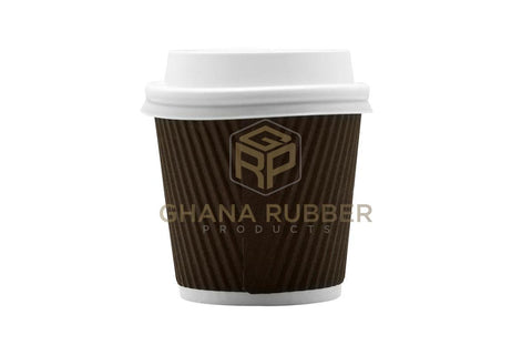 Image of Ripple Paper Cups + Lids 8oz Brown